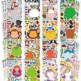 Stickers for Kids - 48 Sheets Make a Animal Face Stickers - Crafts Goodie Bags Stuffers Party Favors Activities Gifts for Kids Toddler Christmas Birthday School Classroom Supplies Age 4-8