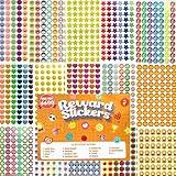 Student Reward Stickers,Teacher Essentials, Teacher Supplies,6600PCS Incentive Stickers,75 Sheets of 15 Different Incentive Stickers,Star Stickers, Star Shaped Stickers (Coloration-1)