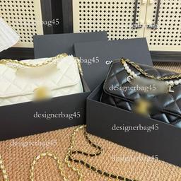 Points Reward Single Shoulder Luxury handbag Small Square designer bag Style Fashion Versatile Quilted Pearl Chain European And American Street Crossbody Bag